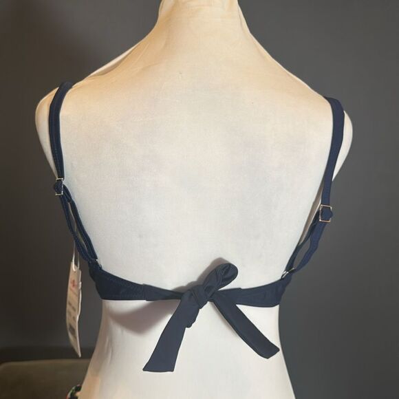 Woman’s Black Floral Plus Size Two Piece Tie Back Bikini Size XL NEW - Picture 3 of 11